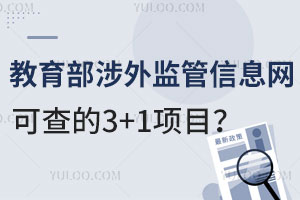 教育部涉外监管信息网可查的3+1项目？