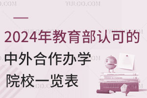 2024年教育部认可的中外合作办学院校一览表（附985/211院校）