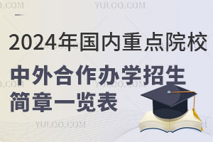 2024年国内重点院校中外合作办学招生简章一览表