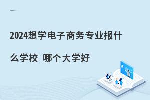 2024电子商务专业能报的大学名单一览，附专业就业方向