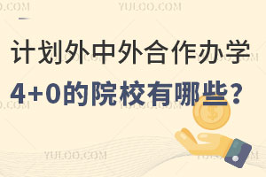 计划外中外合作办学4+0的院校有哪些？