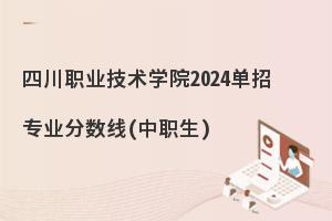 四川职业技术学院2024单招专业分数线(中职生)