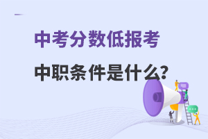 中考分数低报考中职条件是什么？